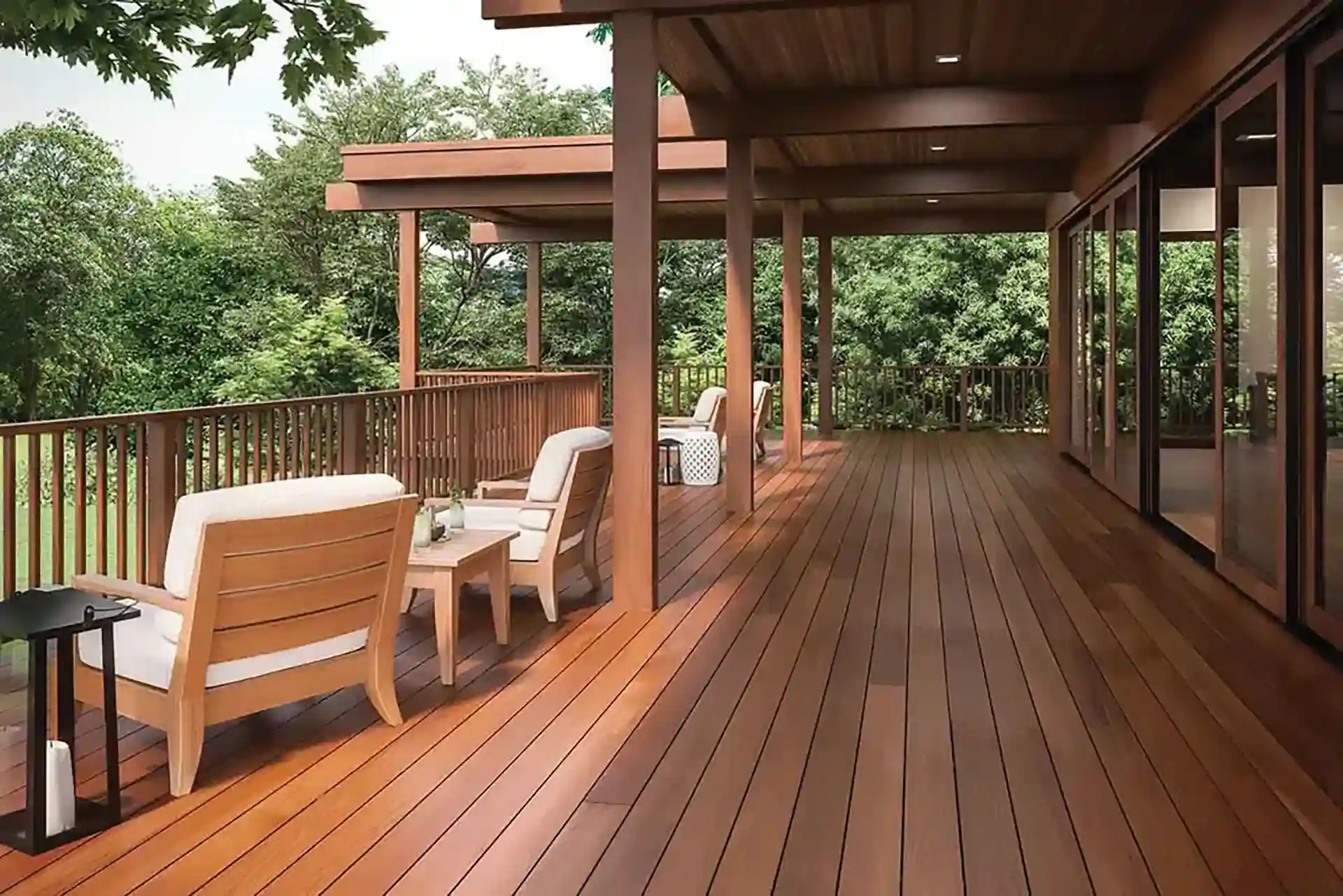 Covered Ipe Deck With Scenic Views