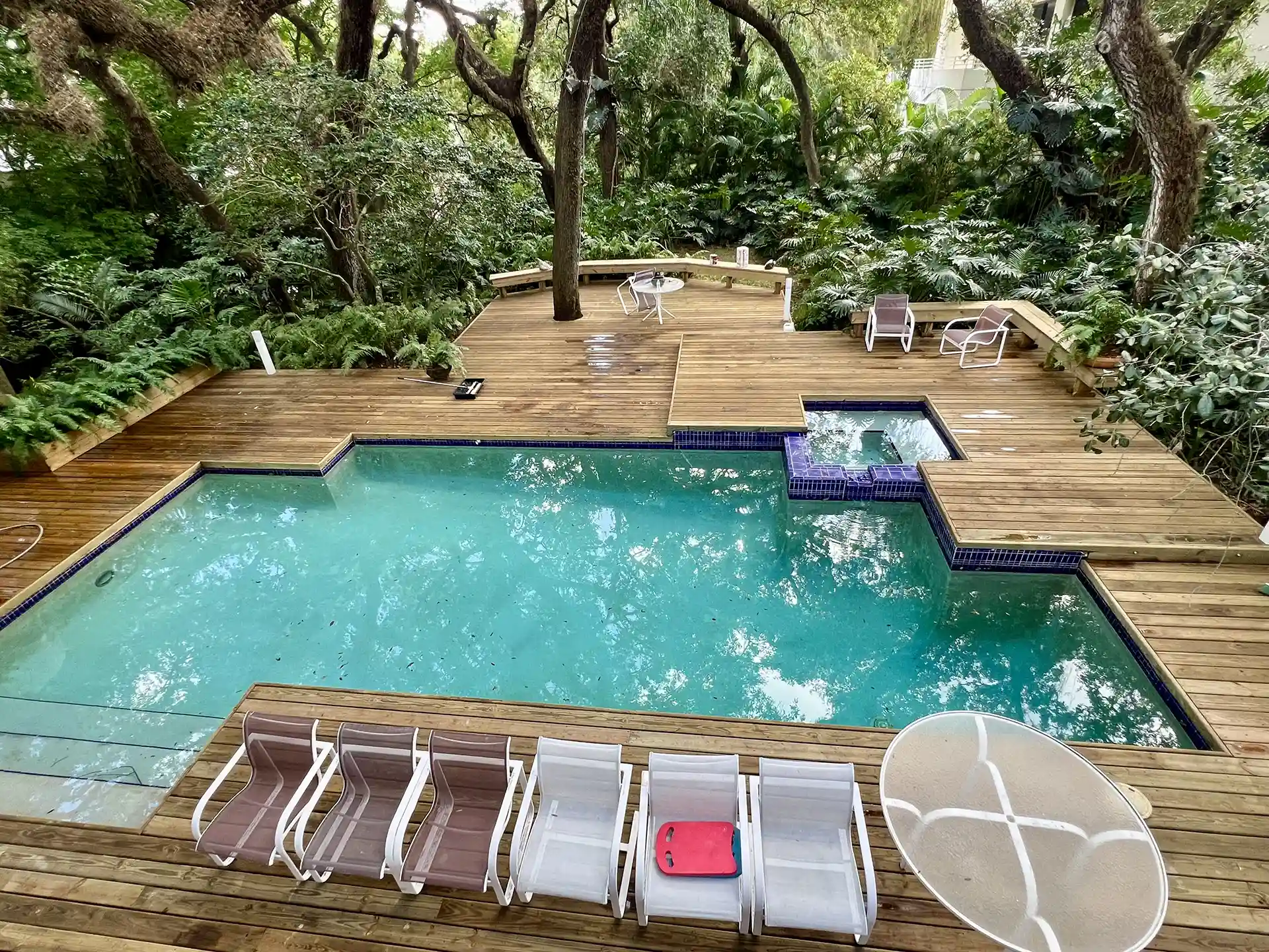 Photo of a completed pool deck remodeling project